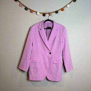 ASOS lilac asymmetrical blazer jacket